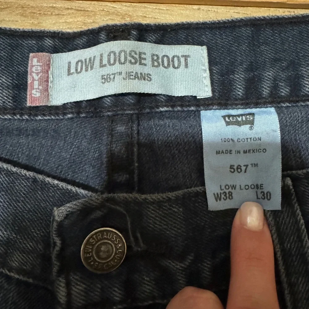 VTG 2003 Levi's 567 Low Loose Bootcut Blue Baggy Skater Jeans 38x30 True Y2K